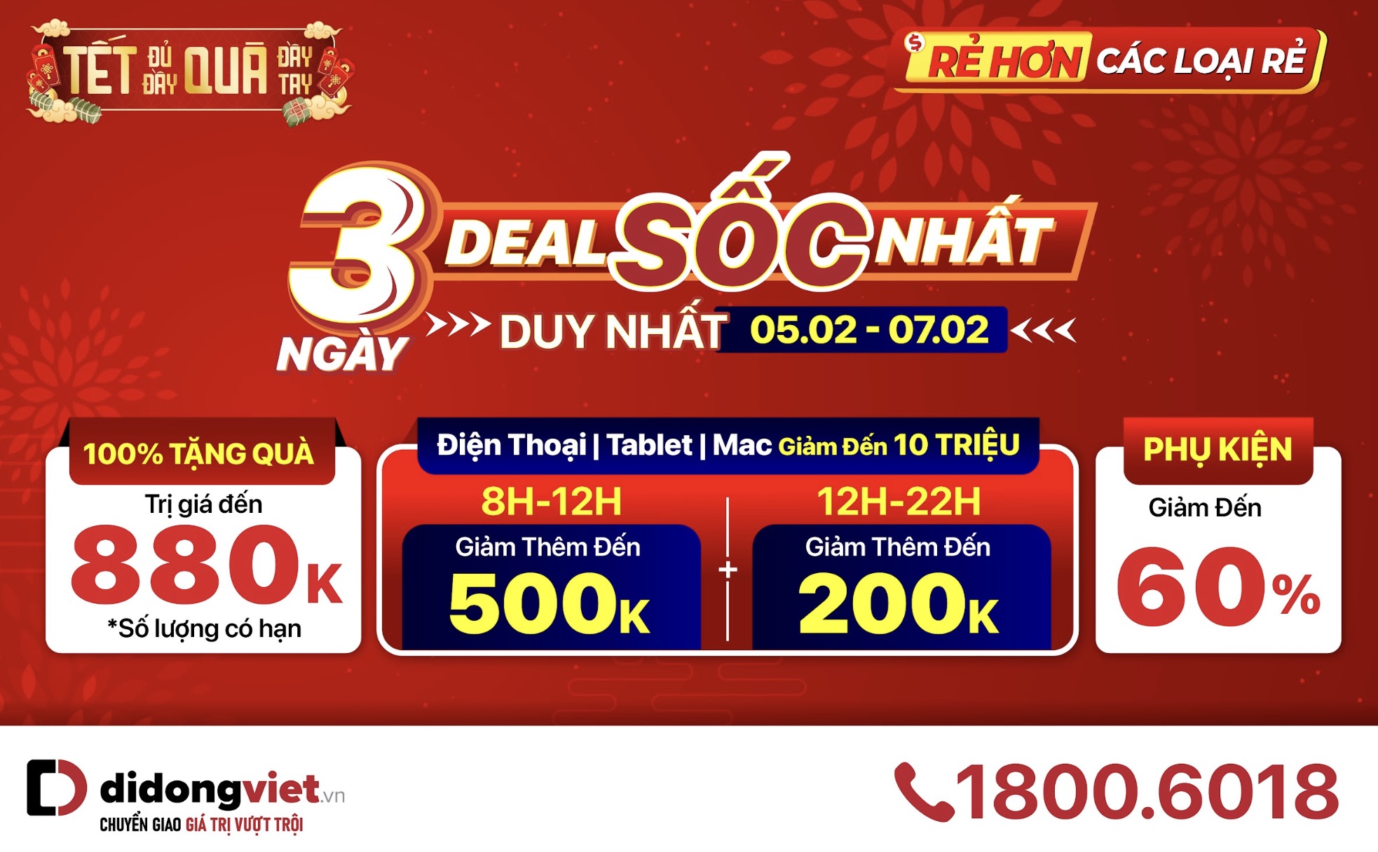 Di Động Việt áp dụng ưu đãi lớn 3 ngày cuối trước Tết Nguyên đán