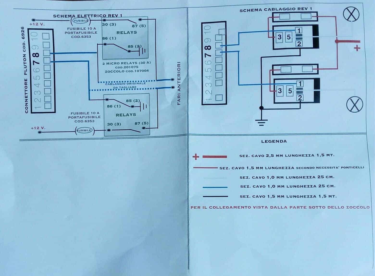 Techtronic Connettore Body Panda 169 Fari Anabbaglianti