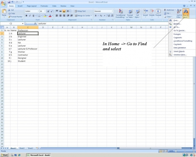 Replacing a value in ms excel