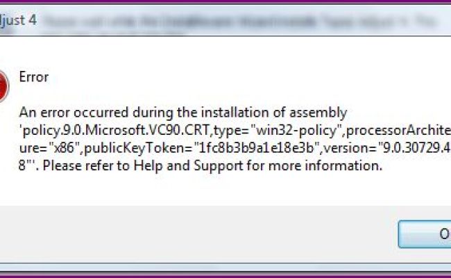 An Error Occurred During The Installation Of Assembly - Techyv.com