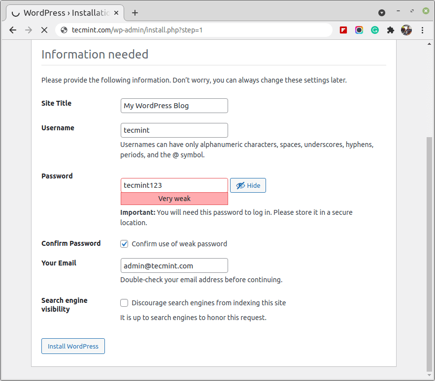 Wordpress will need a web server, a database, and php in order to correctly function. How To Install Wordpress Ubuntu Using Lamp Stack