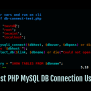 How To Test PHP MySQL Database Connection Using Script