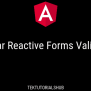Angular Reactive Forms Validation - Tektutorialshub