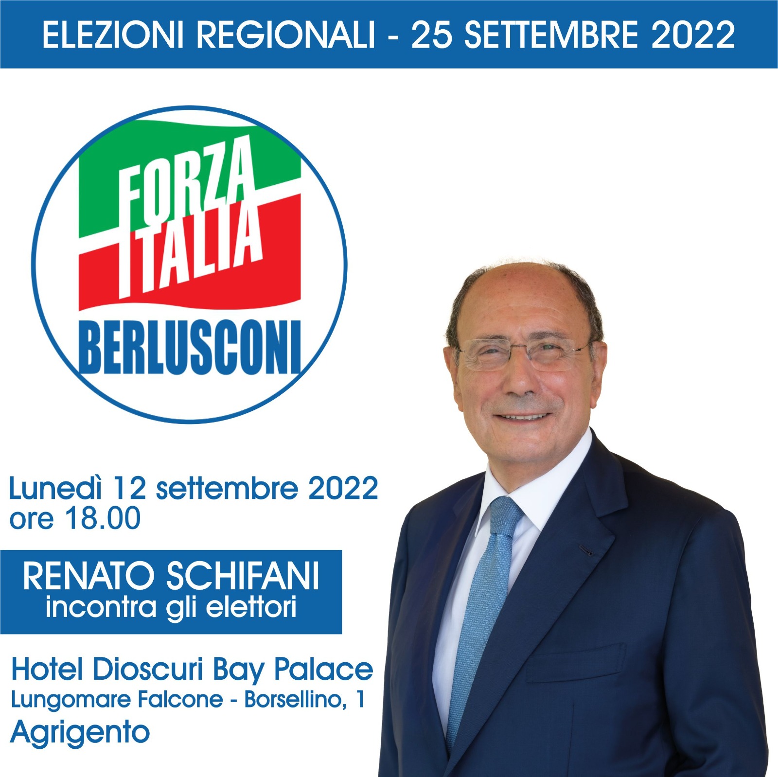 Si vota anche in sicilia: Agrigento Renato Schifani Partecipa Ad Una Manifestazione Elettorale Di Forza Italia Interventi Al Vg Teleacras