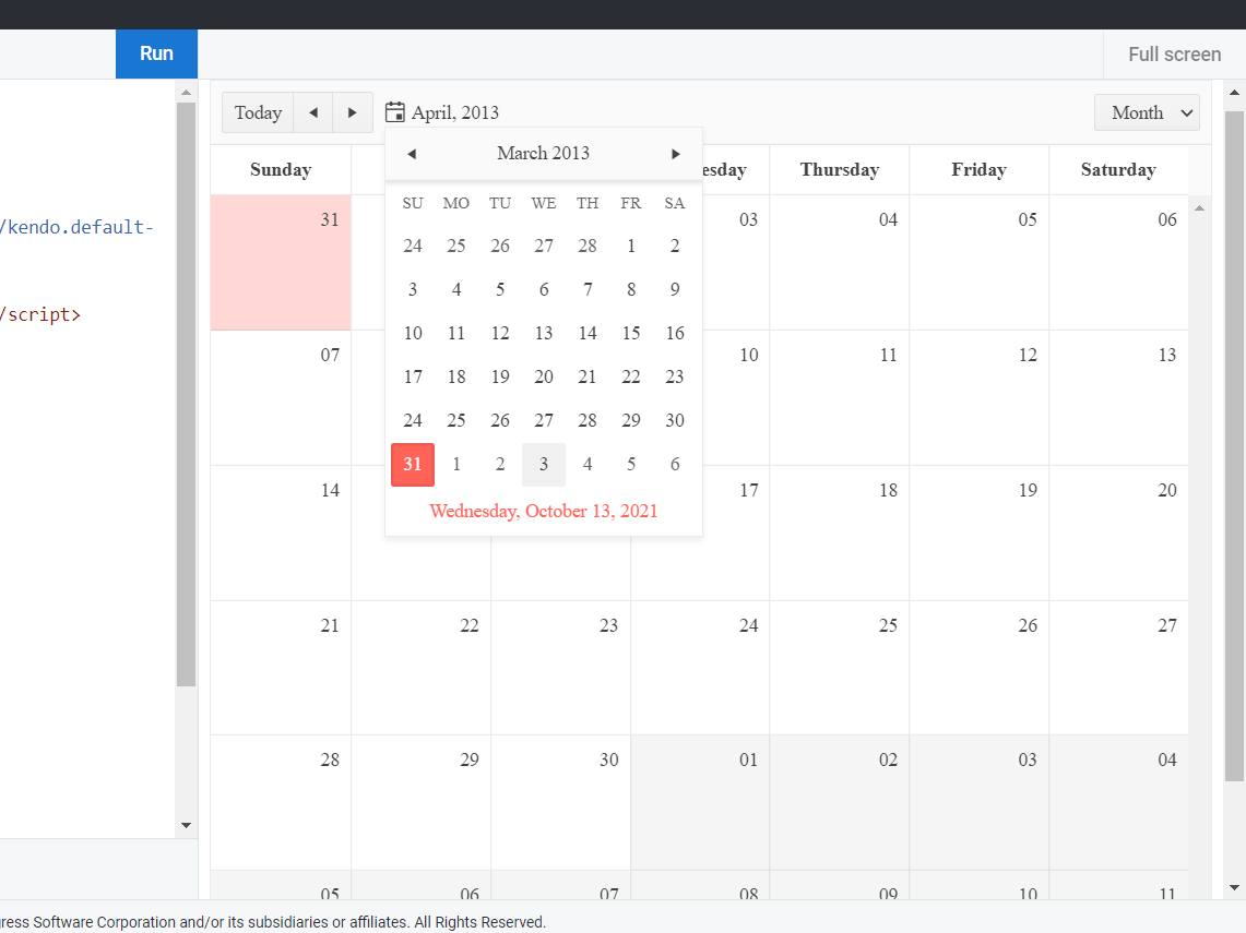 Kendo Scheduler Month View Header Template Week Names In Short Format Also Custom Event Height - Stunning Ocean Wallpaper - Desktop