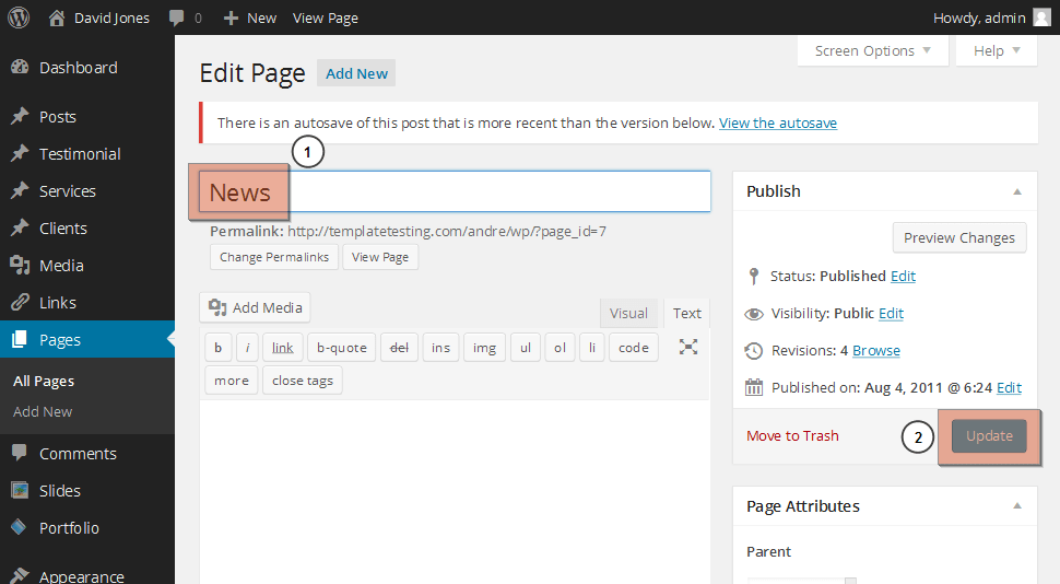 Wp_title deprecated since version 4.4. WordPress. Wie ändert man den Seitentitel für den Blog (für Vorlagen ohne Cherry Framework ...