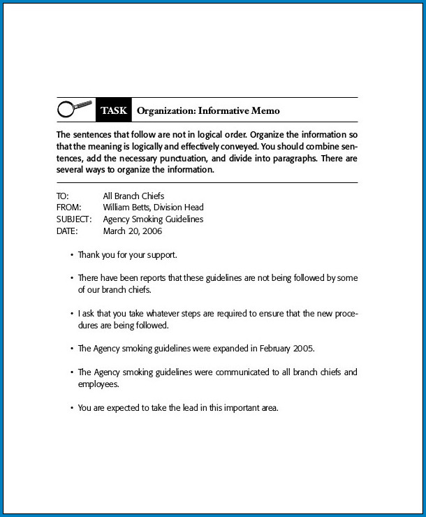 Free Printable Business Memo Format Templateral