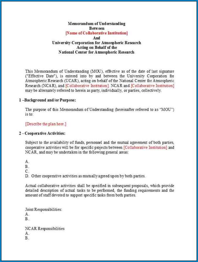Free Printable Mutual Agreement Between Two Parties Templateral