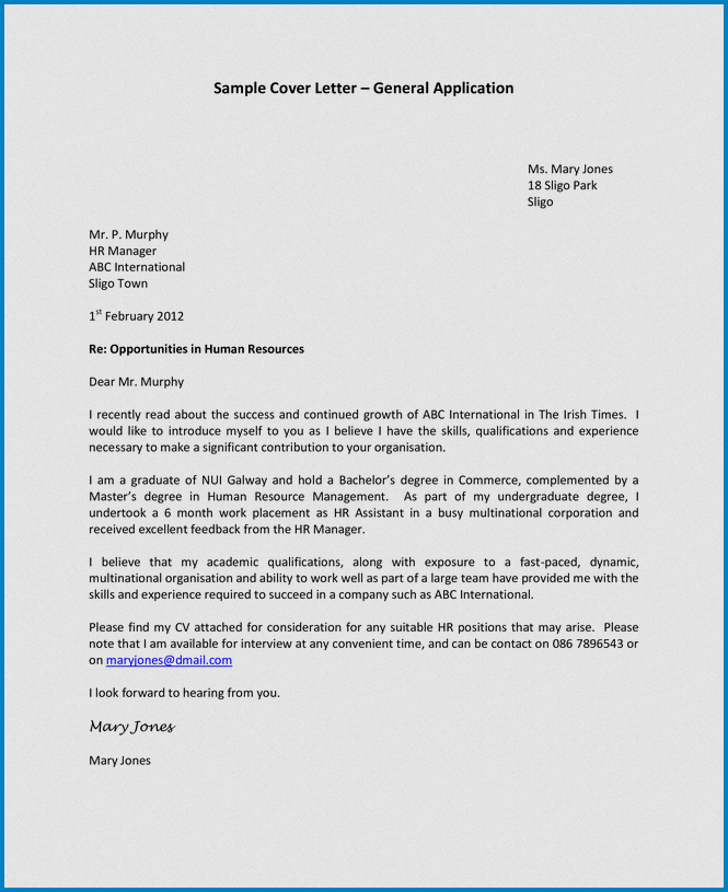 Simple Cover Letter For Job Application Templateral