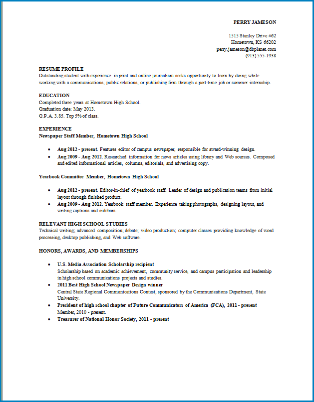 Free Graduate School Resume Template Templateral