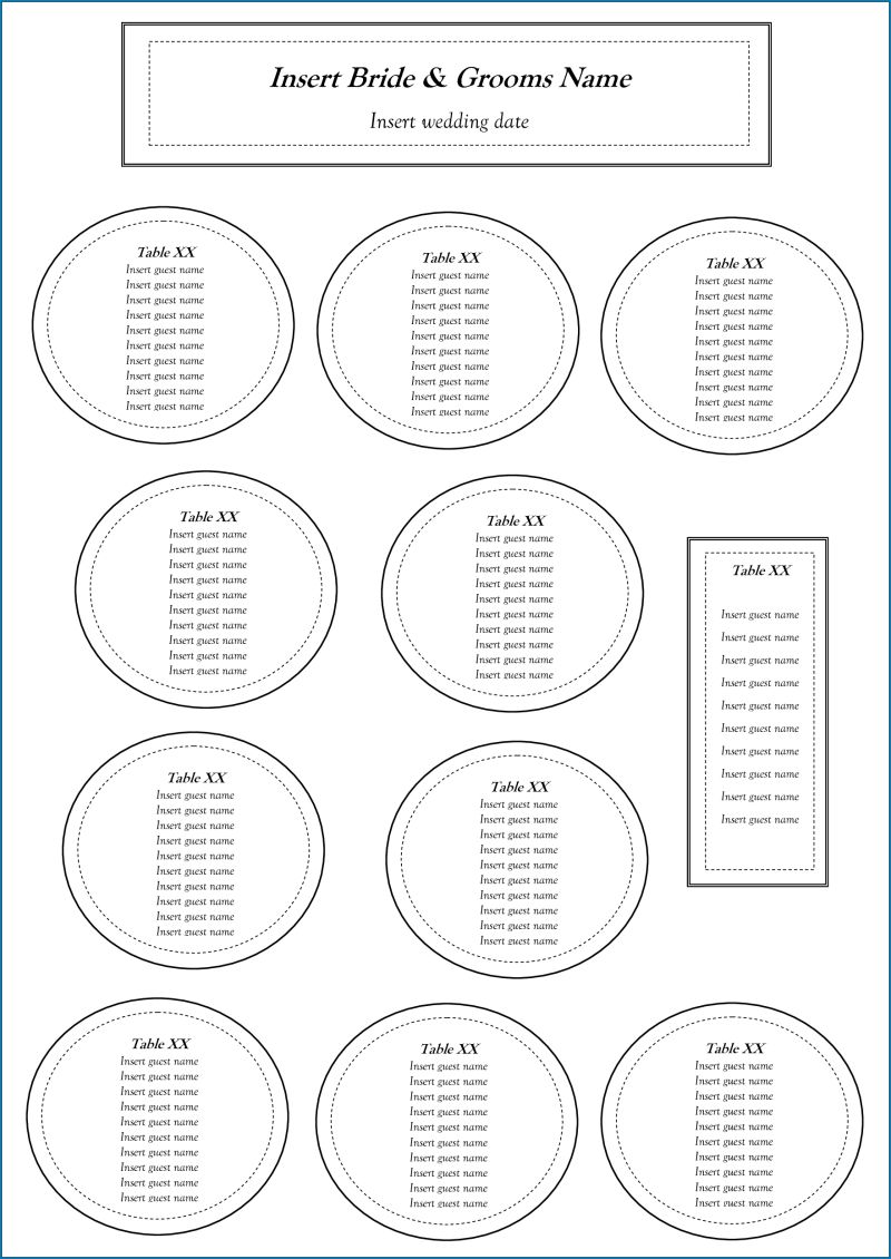 Seating Chart Template Printable - Best Nature Designs in HD