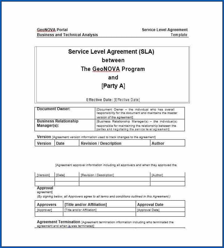 Free Editable Service Contract Template Templateral