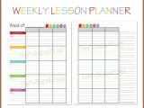 Free Weekly Lesson Planner Printables Holfbazar