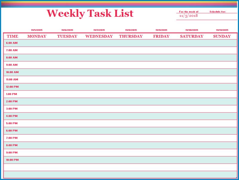 Weekly Task List Template Excel - HD Dark Textures for Desktop