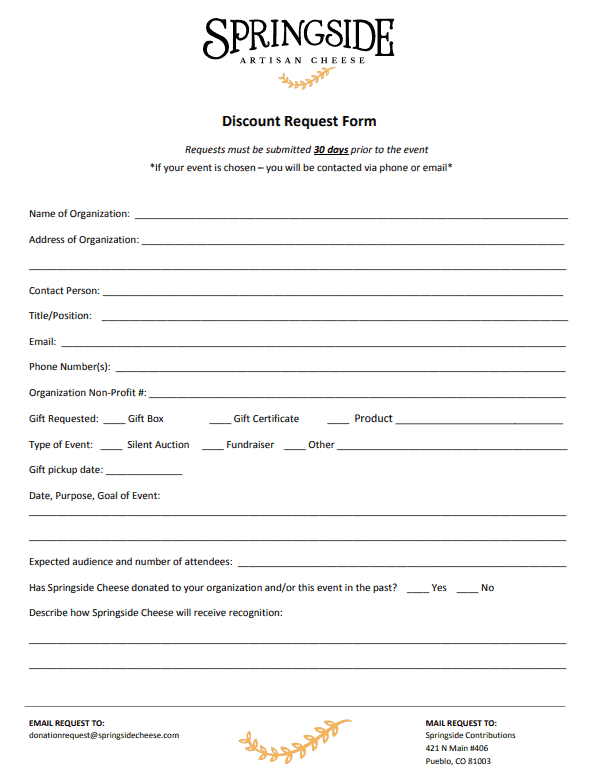 7+ Sample Discount Request Forms & Templates Word Excel