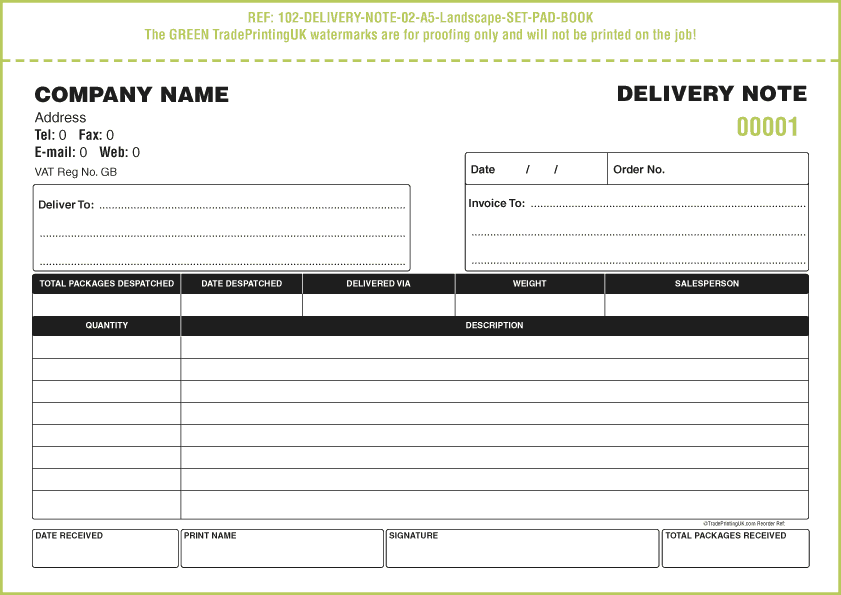9 delivery note templates word excel samples