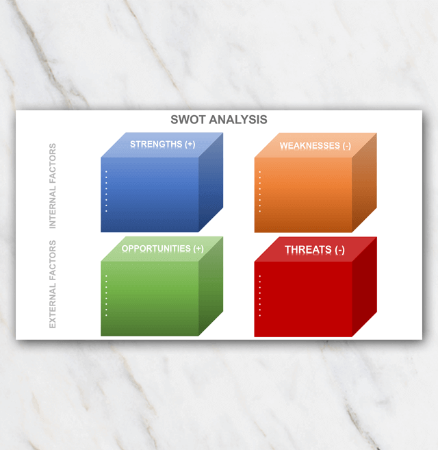 Swot Analysis Template In Powerpoint For Free 3d