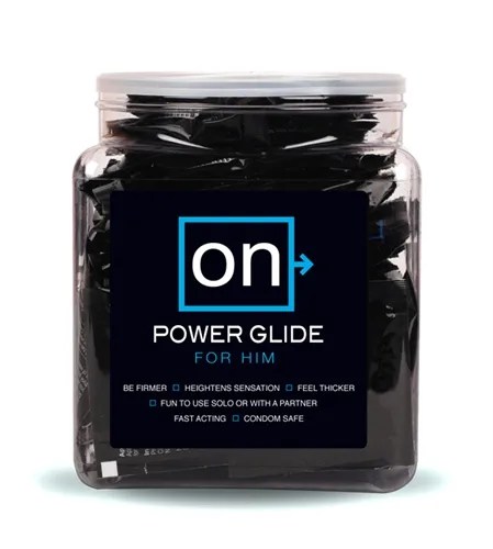 On Power Glide for Him - 100 Piece Fishbowl Lubes & Essentials Sensuva