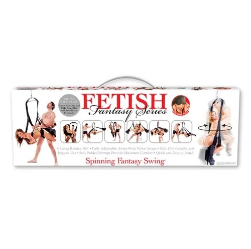 Fetish Fantasy Series Spinning Fantasy Swing - Black BDSM & Kink Pipedream