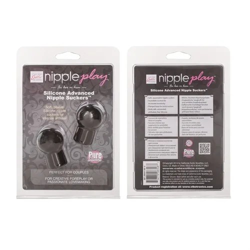 Nipple Play Silicone Advanced Nipple Suckers - Black Strokers & Pumps CalExotics