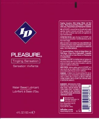 ID Pleasure - Tube - 4 Fl. Oz. Lubes & Essentials I.D. Lubricants
