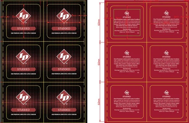 Studded Condom Bag of 144 Pcs Lubes & Essentials I.D. Lubricants