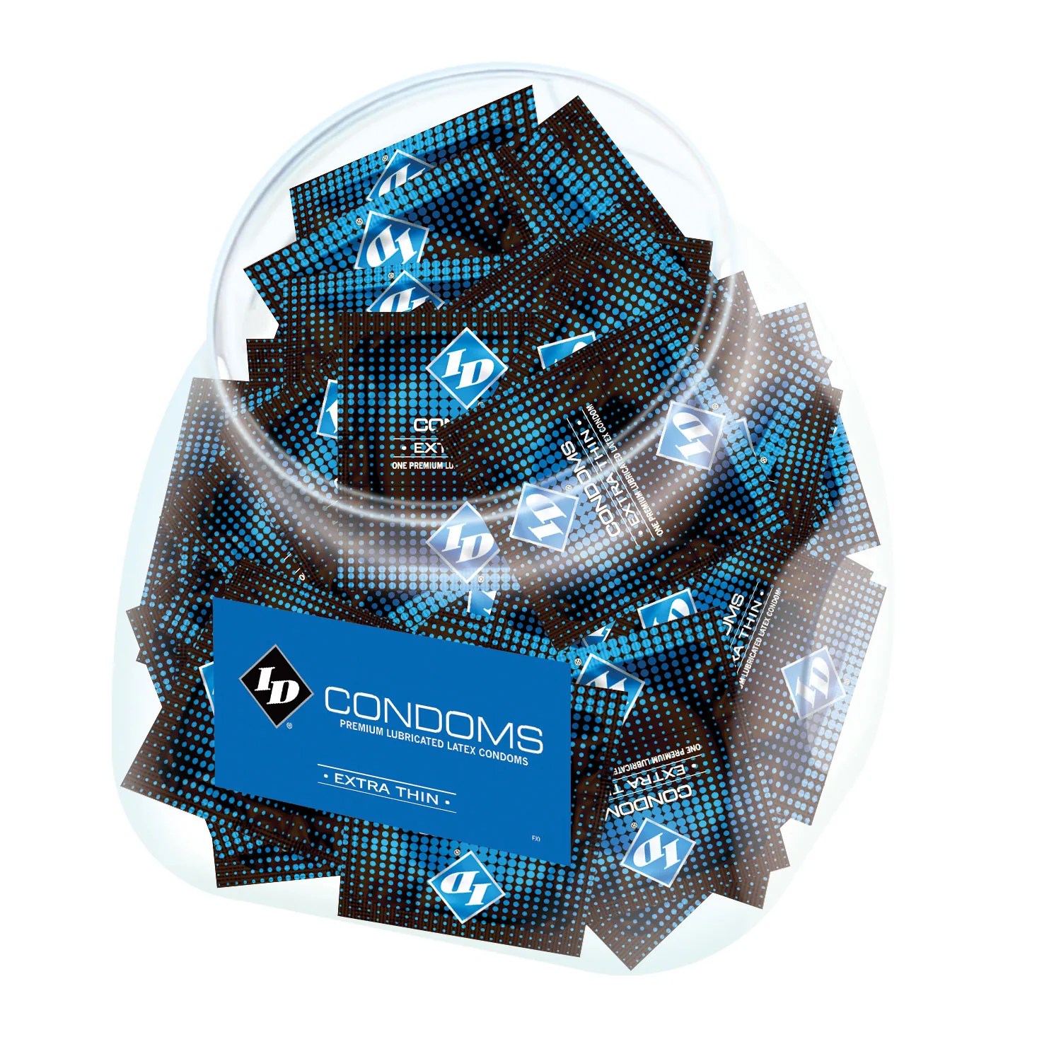 Extra Thin Condom Jar - 144 Pc Lubes & Essentials I.D. Lubricants