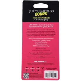 Goodhead Juicyhead Dry Mouth Spray to Go - Sour Strawberry .30 Oz Festival & Rave Doc Johnson