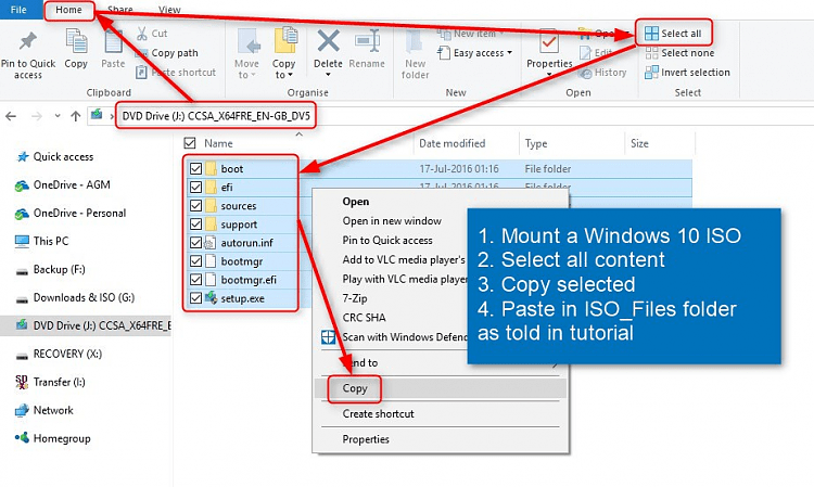 Create windows 10 iso image from existing installation