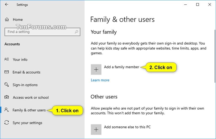 Technology is helpful until it fails. Add Or Remove Child Member For Microsoft Family Group In Windows 10 Tutorials
