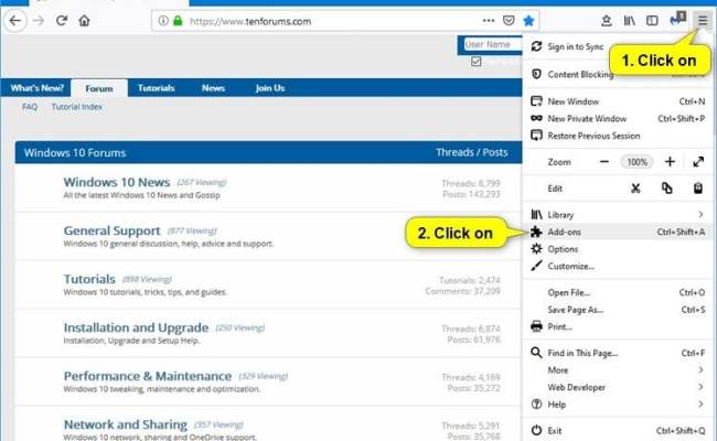 Enable Or Disable Extensions In Mozilla Firefox | Tutorials
