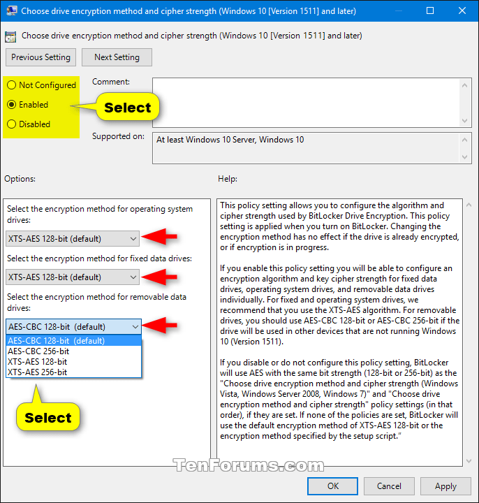 Change Bitlocker Encryption Method And Cipher Strength In Windows 10 Page 2 Tutorials - Best City Textures in 4K