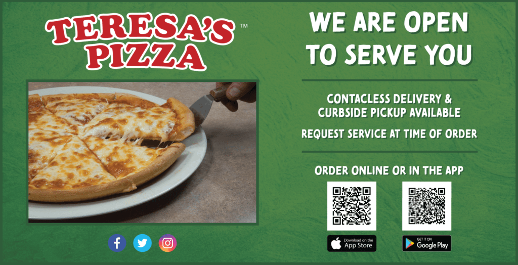 (fries, onion rings, or spicy fries) dinners; Pizza Wings Subs Pickup Delivery Teresa S Pizza