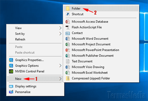 Cara bikin folder baru di laptop