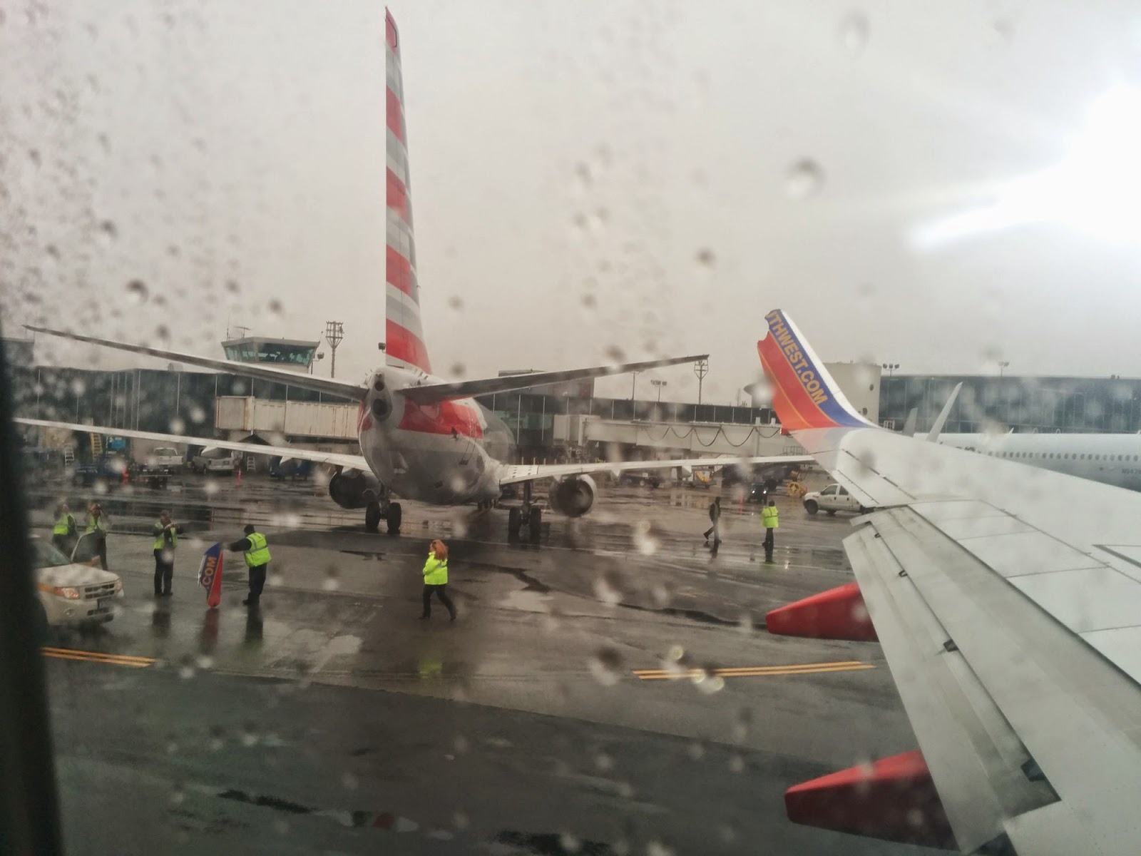 Airplanes on airport tarmack.