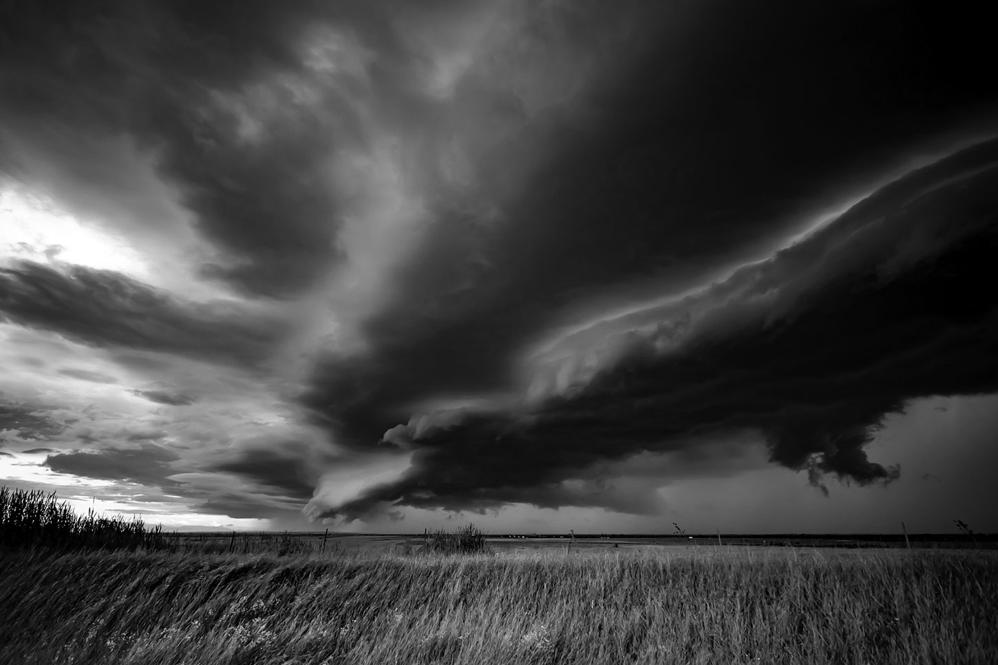 Storm over field