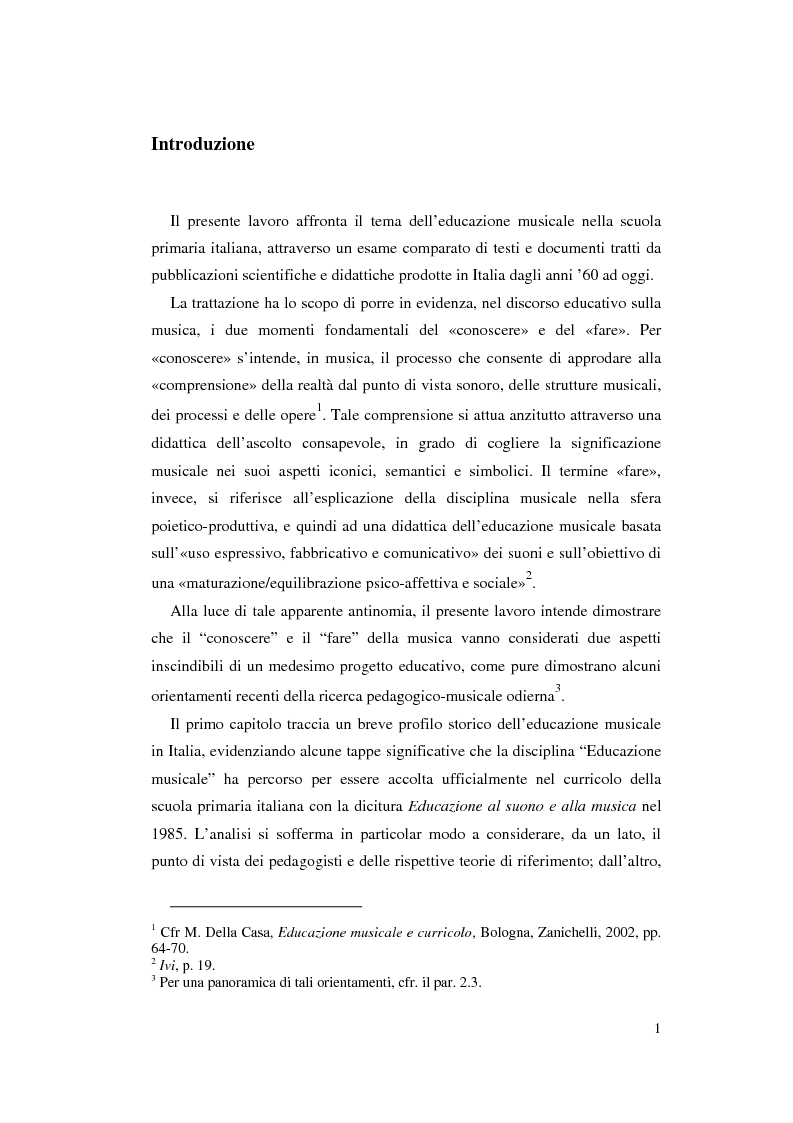 La Musica Tra Conoscere E Fare Nella Scuola Primaria: Temi, Problemi, Prospettive - Tesi Di Laurea - Tesionline 1123_x_793_png
