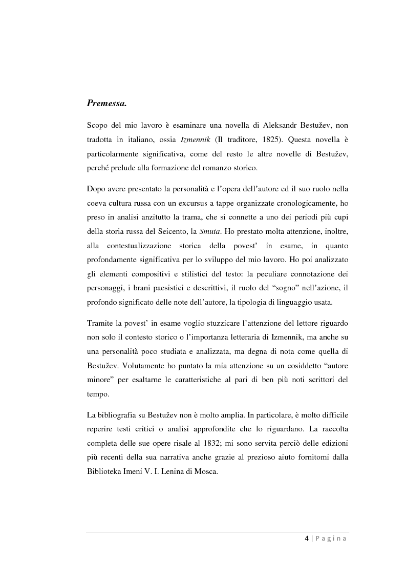 Una “Novella Storica” Di Aleksandr Bestužev: Izmennik. - Tesi Di Laurea - Tesionline 1123_x_793_png