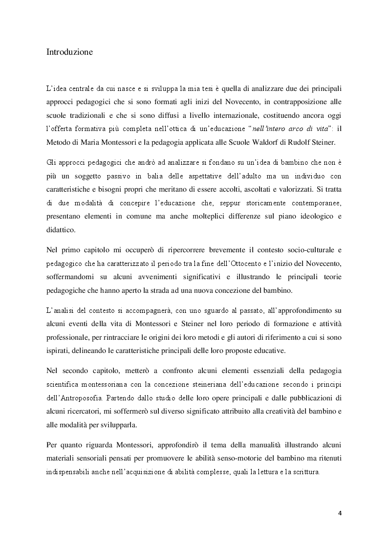 Montessori E Steiner: Due Approcci Pedagogici A Confronto - Tesi Di Laurea - Tesionline 1123_x_794_png