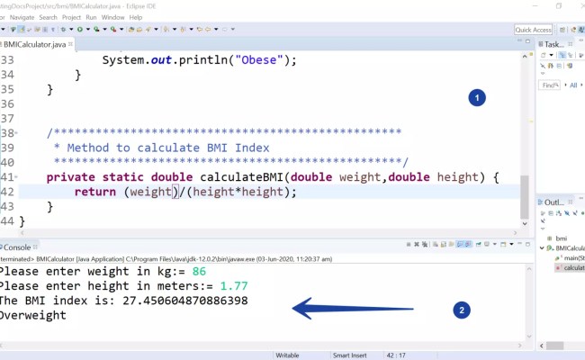 BMI Calculator Java Program [ 2024 ] - TestingDocs