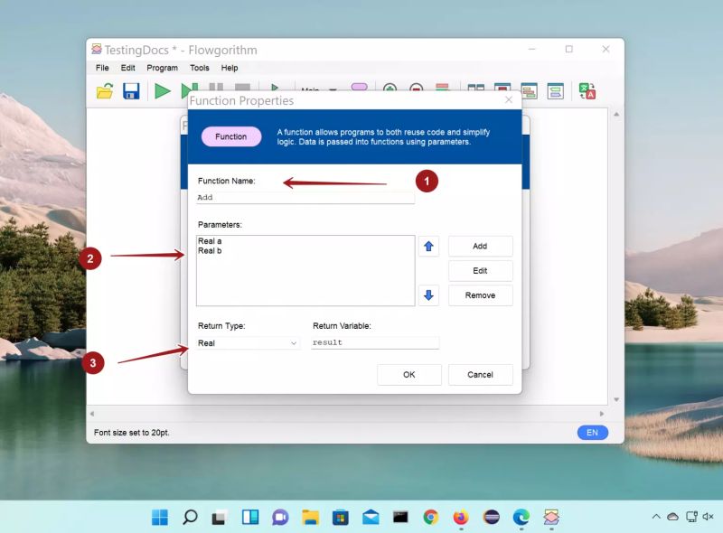 Flowgorithm User Defined Functions Testingdocs - Classic Light Texture - Ultra HD