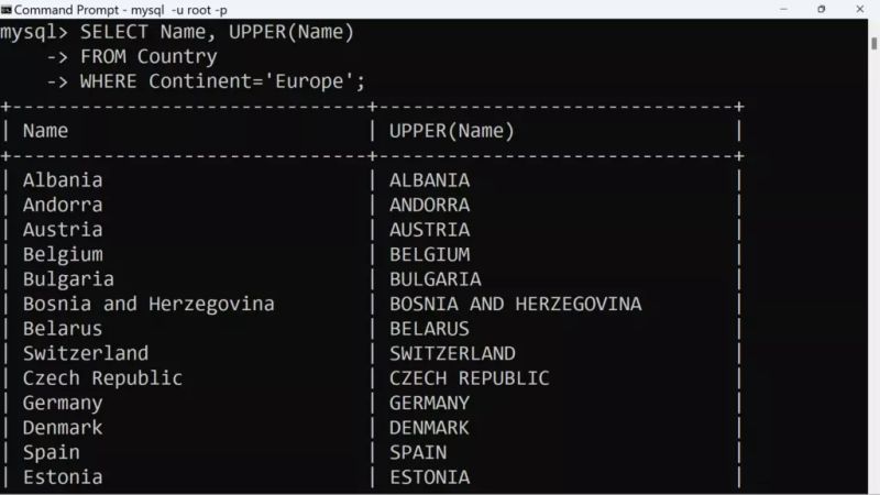 Mysql Upper Function - Premium Mountain Texture - High Resolution