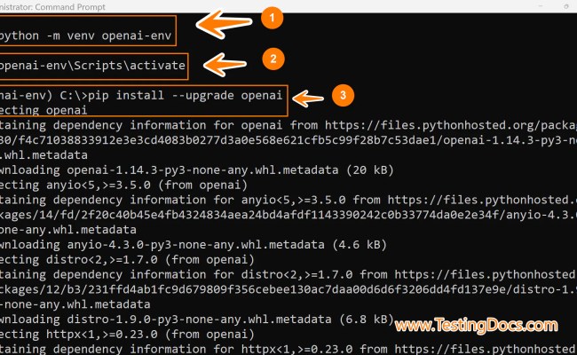 Setup Python Virtual Environment - TestingDocs