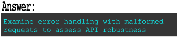 Claude AI suggestion for API testing: 'Examine error handling with malformed requests to assess API robustness.'