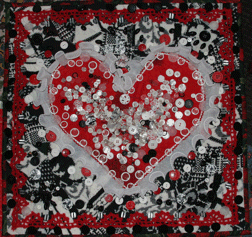  Newspaper Valentine buttons 