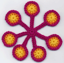 Circles within Circles crochet flower