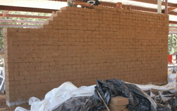 the wall is 9 feet and 4 inches high