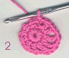 crocheted Oval Center Rose