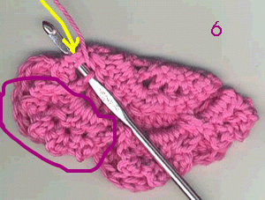  crocheted Oval Center Rose 