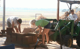 recycling earthen bricks